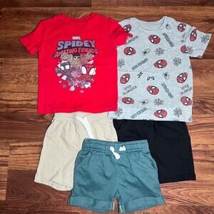 Spider-Man Spidey and Friends Short Sleeve Shirts and Shorts Boy 2T Bundle